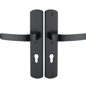 Ensemble sur plaque ELFE entraxe 195 mm clé I noir mat HERACLES B-ELFE-04