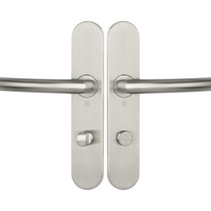 Ensemble sur plaque JADE Série 1094 type condamnation finition inox brossé HERACLES B-INOX-SP02
