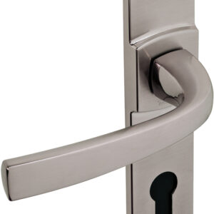 Ensemble sur plaque MUZE entraxe 165 mm clé I chromé velours VACHETTE 086514