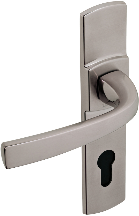 Ensemble sur plaque MUZE entraxe 165 mm clé I chromé velours VACHETTE 086514