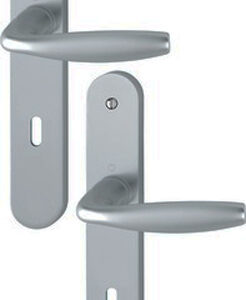 Ensemble sur plaque NEW YORK EA70 grand model type clé L finition alu aspect inox HOPPE 3279449