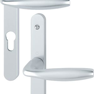 Ensemble sur plaque New York type clé I entraxe 70 mm carré 7 mm finition argent HOPPE 3293355