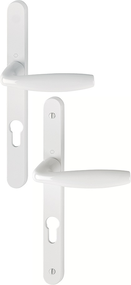 Ensemble sur plaque New York type clé I entraxe 70 mm carré 7 mm finition blanc HOPPE 3293347