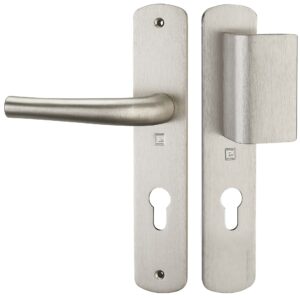 Ensemble sur plaque SALOME HOME entraxe 195 mm palière clé I inox HERACLES B-SALOME-09
