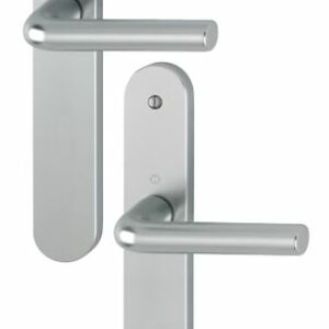 Ensemble sur plaques ARLES type bec de cane finition inox HOPPE 587216