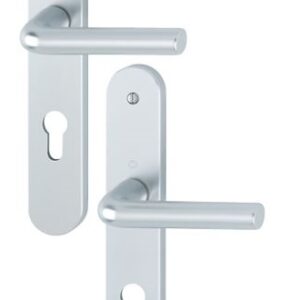 Ensemble sur plaques ARLES type clé I finition argent HOPPE 596171