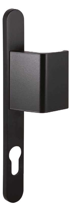 Ensemble sur plaques + béquille carré 7 mm entraxe 70 mm moir RAL 9005 SOFI 5112210005