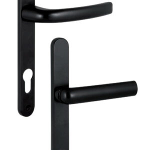 Ensemble sur plaques + béquille RED carré 8 mm entraxe 92 mm noir RAL 9005 SOFI 5112239202