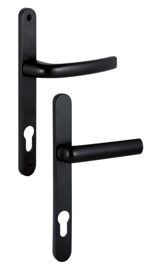 Ensemble sur plaques + béquille RED carré 8 mm entraxe 92 mm noir RAL 9005 SOFI 5112239202