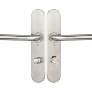 Ensemble sur plaques JADE série 1194 type condamnation à voyant finition inox HERACLES B-INOX-SP0V6