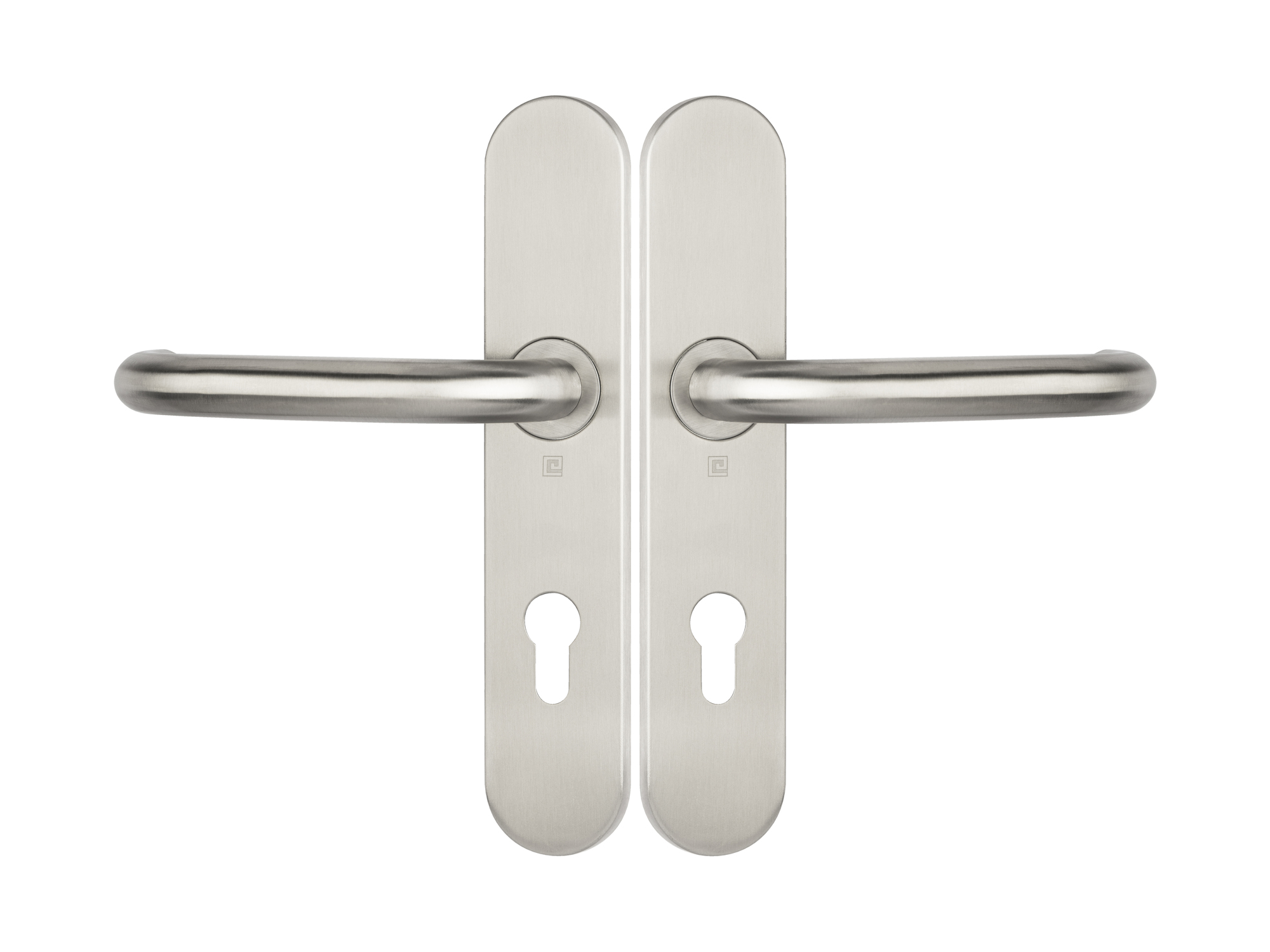 Ensemble sur plaques JADE série 1294 type clé I finition inox brossé HERACLES B-INOX-SP12