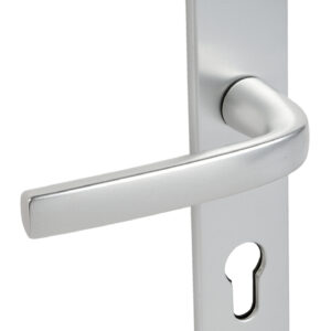 Ensemble sur plaques Logio entraxe 195 mm type CLE I finition argent VACHETTE 200666