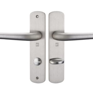 Ensemble sur plaques SALOME HOME entraxe 165 mm bec de cane à condamnation F9 inox HERACLES B-SALOME-38
