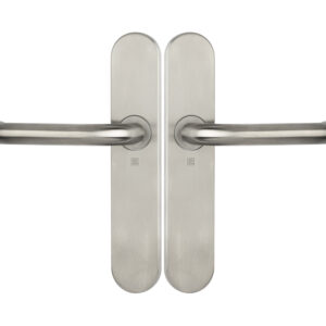 Ensemble sur plaques série JADE 1294 type bec de cane finition inox brossé HERACLES B-INOX-SP09