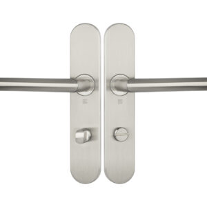 Ensemble sur plaques série JADE 1394 type condamnation finition inox HERACLES B-INOX-SP14