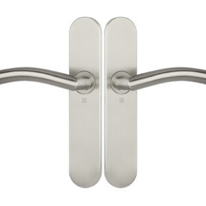 Ensemble sur plaques série JADE 1494 type bec de cane finition inox brossé HERACLES B-INOX-SP17