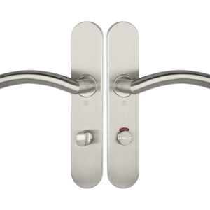 Ensemble sur plaques série JADE 1494 type condamnation à voyant finition inox brossé HERACLES B-INOX-SP18V