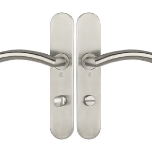 Ensemble sur plaques série JADE 1494 type condamnation finition inox brossé HERACLES B-INOX-SP18