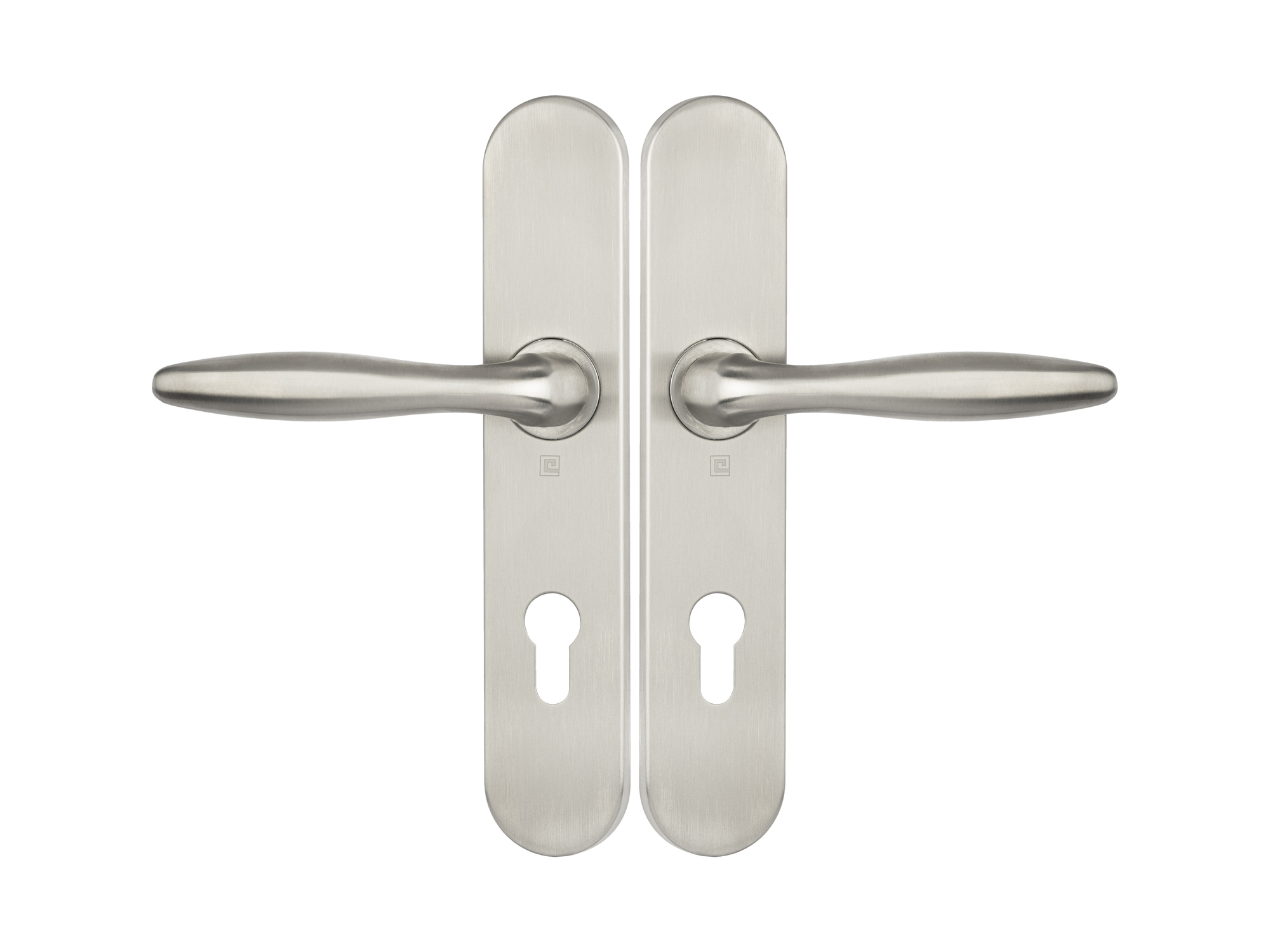Ensemble sur plaques série JADE 1594 acier type clé I finition inox HERACLES B-INOX-SP24