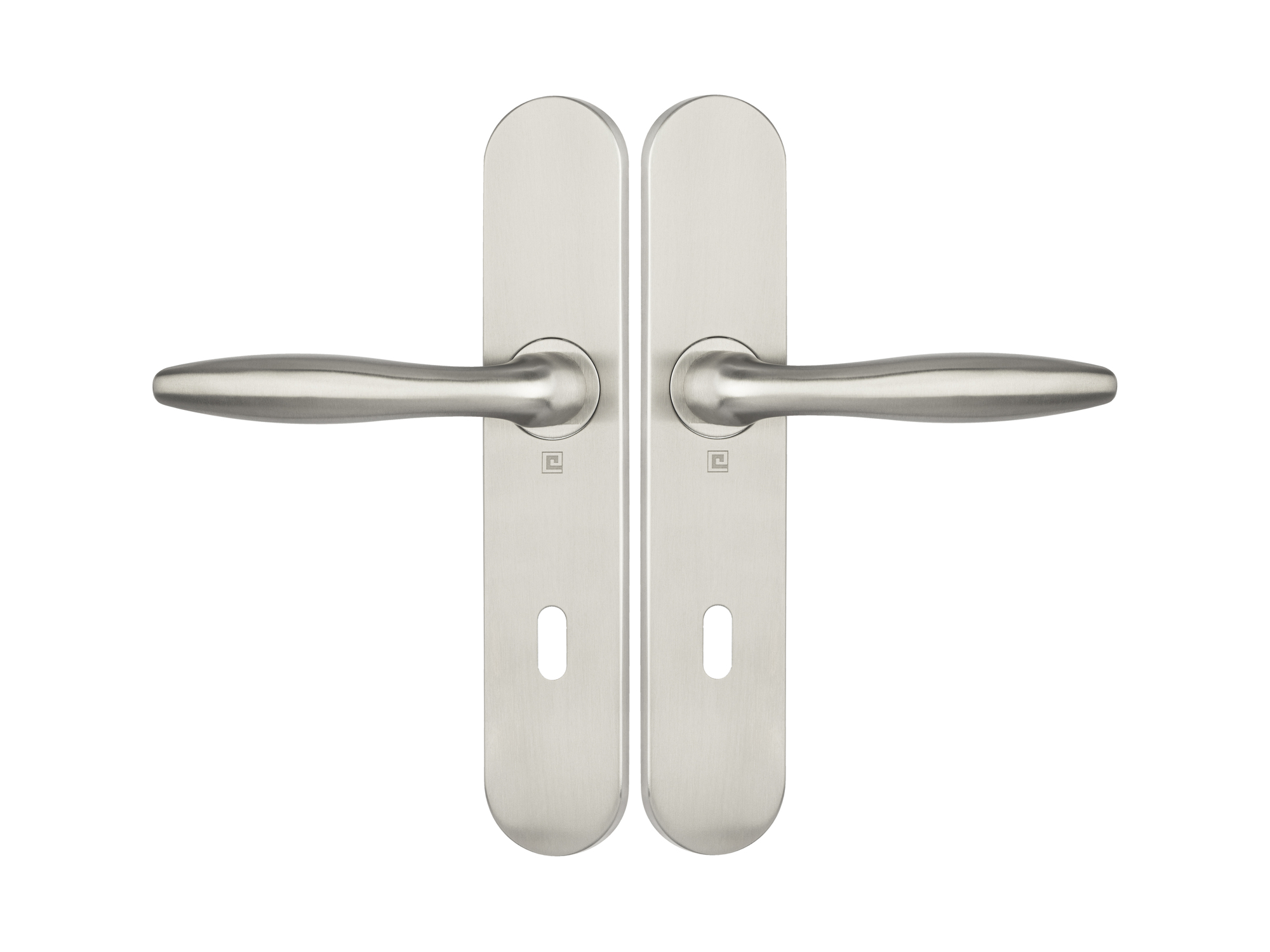 Ensemble sur plaques série JADE 1594 acier type clé L finition inox HERACLES B-INOX-SP23
