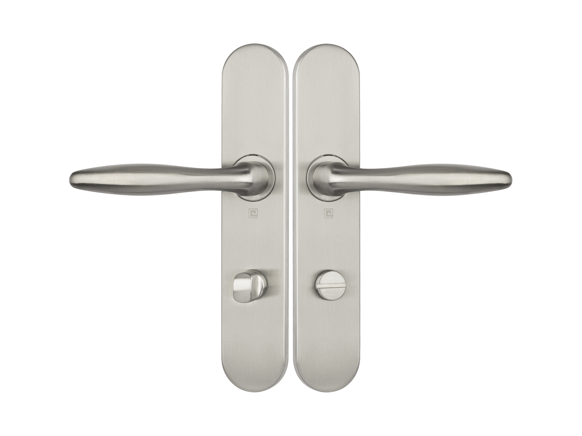 Ensemble sur plaques série JADE 1594 acier type condamnation finition inox HERACLES B-INOX-SP22