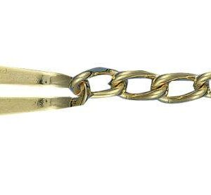 Entrebâilleur de sécurité CHAIN en acier modèle allongé pour porte couleur dorée longueur 175 mm SOCONA C2AL