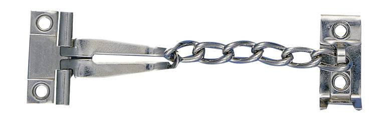 Entrebâilleur de sécurité CHAIN en acier modèle allongé pour porte couleur nickelée longueur 175 mm SOCONA C1AL