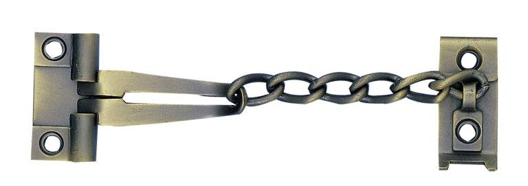Entrebâilleur de sécurité CHAIN en acier pour porte couleur bronze longueur 120 mm SOCONA C3