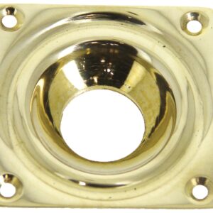 Entrée cuvette 60 x 60 mm cylindre 23 mm laiton poli DEVISMES 30360D23LP