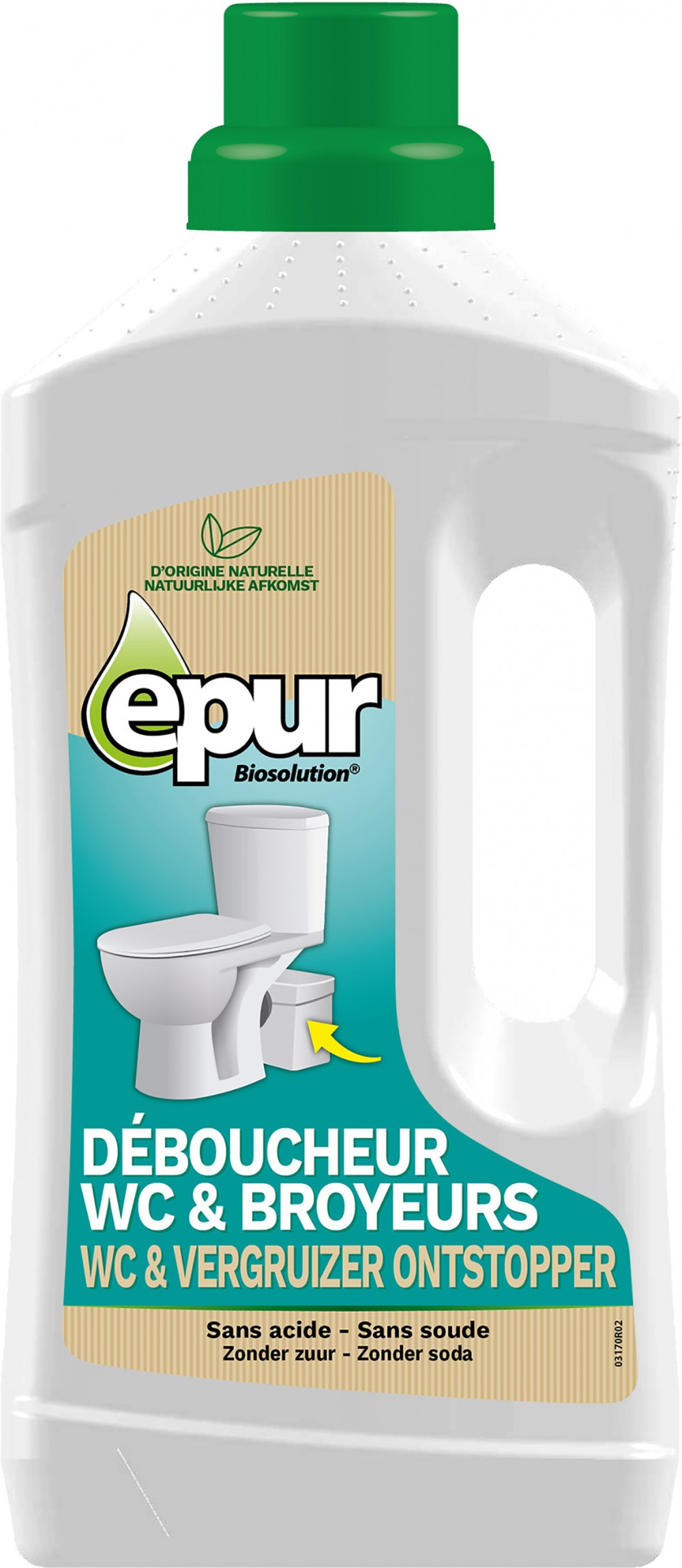 Déboucheur pour WC et broyeur EPUR, 1 l