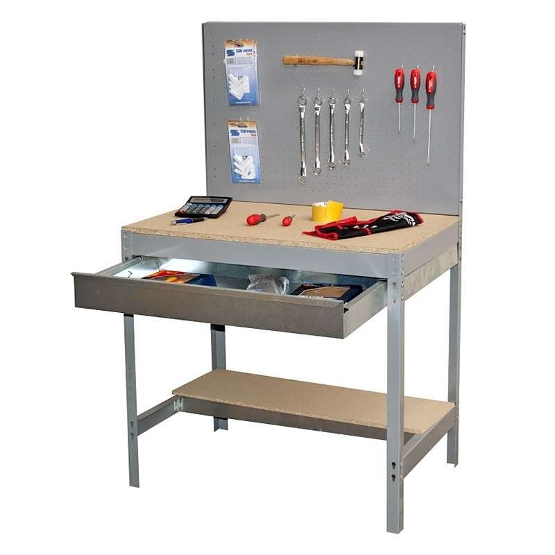 Établi avec panneau mural et tiroir BT-02 BOX 1500 SIMONRACK 338100945156012