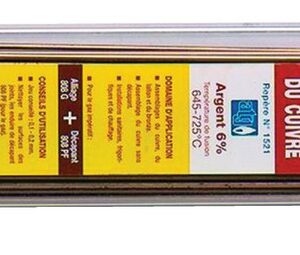 Etui de 5 baguettes brasure argent 6% CASTOLIN 808ATG2005D