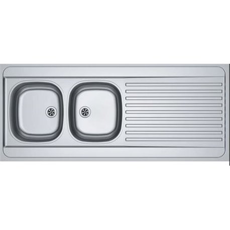 Evier inox à poser SPX 2 cuves avec égouttoir 1400 x 600 cm MAN 721-1400 FRANKE 901420