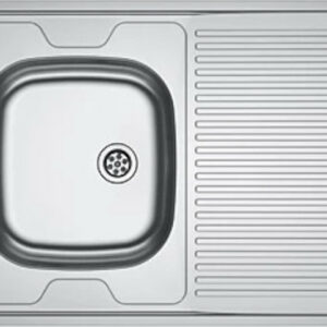 Evier monocuve inox MAN711-800 avec égouttoir 800 x 600 cm à poser FRANKE 013953