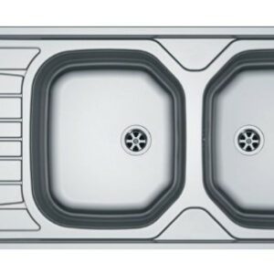 Evier RENOVA inox à encastrer 2 cuves avec égouttoir 116 x 50 cm FRANKE 898311