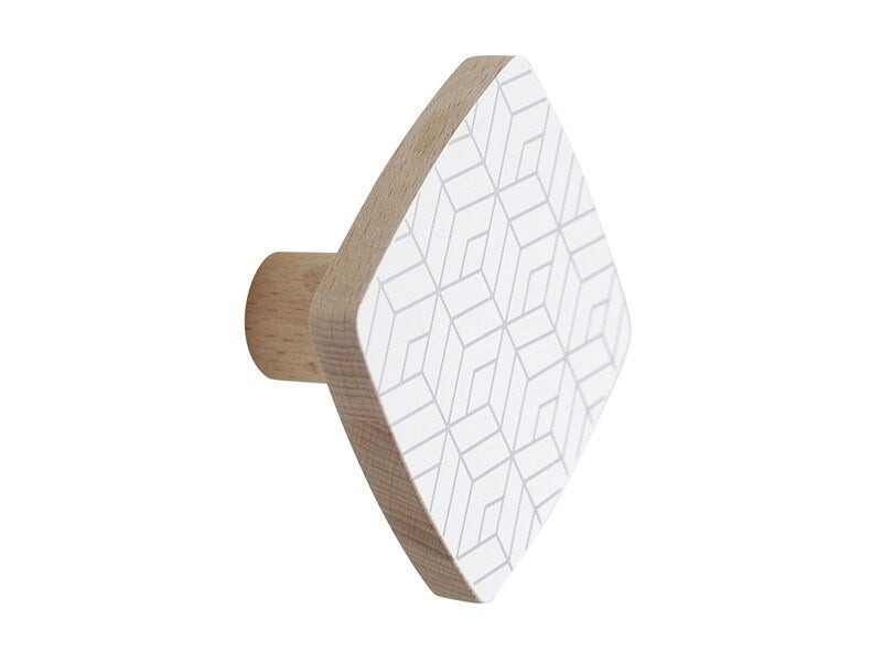 Tête portemanteau carré blanc
