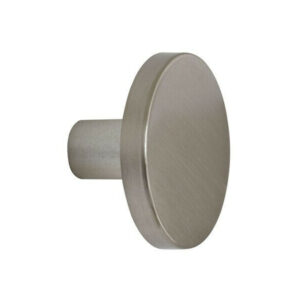Tête portemanteau ronde acier brosse