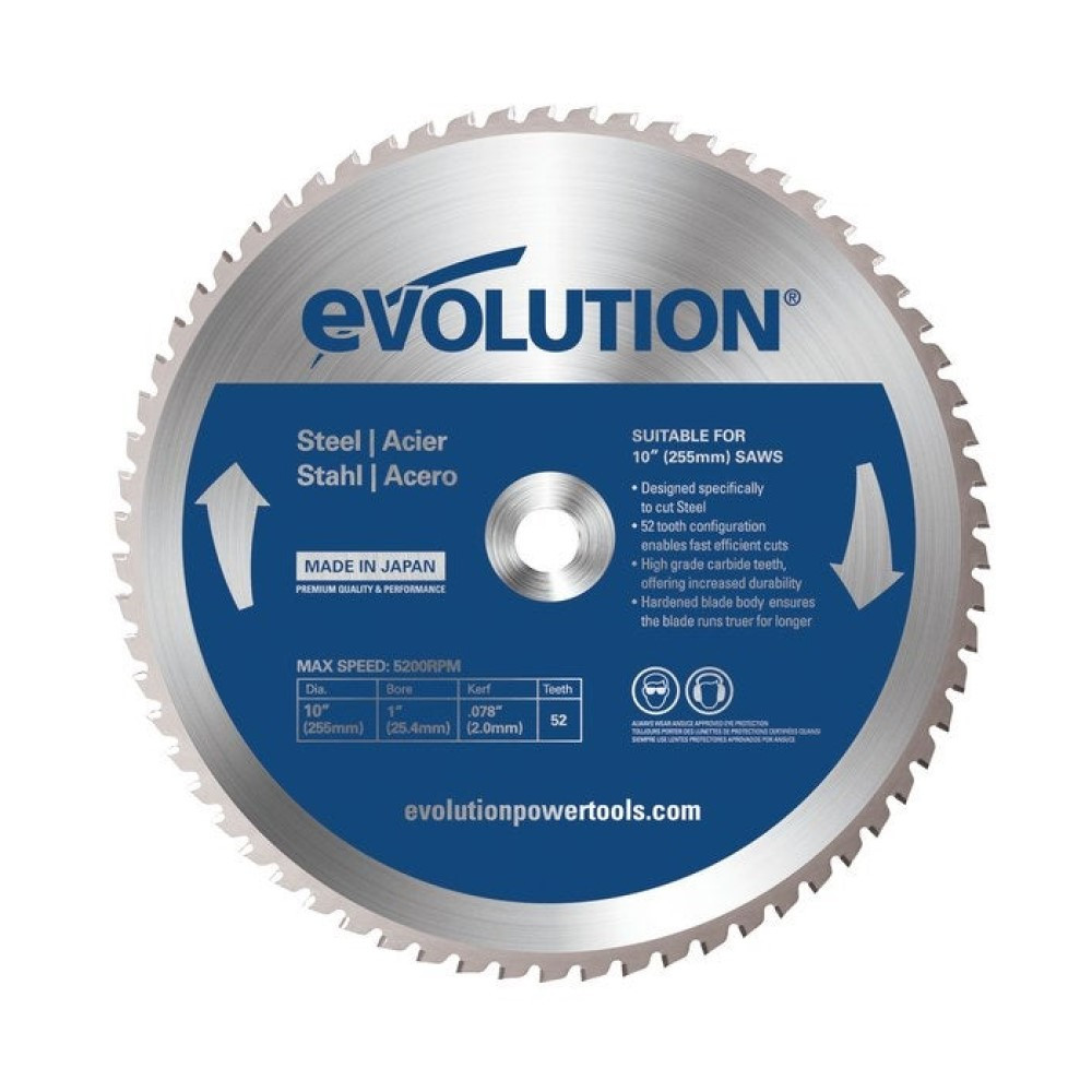 Lame en carbure pour acier D.255 mm