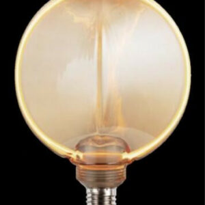 Ampoule led décorative plate, ambrée, 130mm, E27, 320lm, blanc chaud