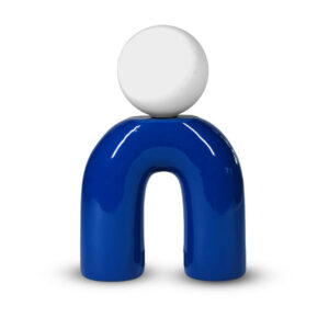 Lampe Pop U, céramique, bleu, G9
