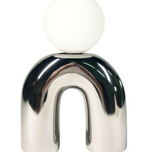 Lampe Pop u, céramique, chromé, G9