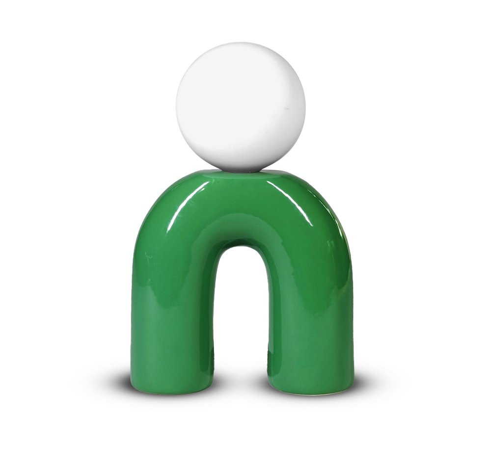 Lampe Pop U, céramique, vert, G9