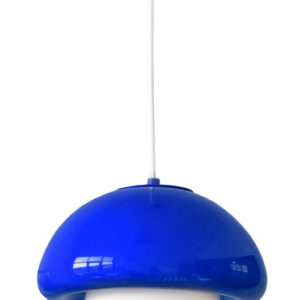 Suspension pop champi ceramique e27 bleu
