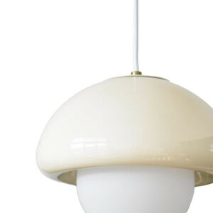 Suspension pop champi ceramique e27 vanille lx france