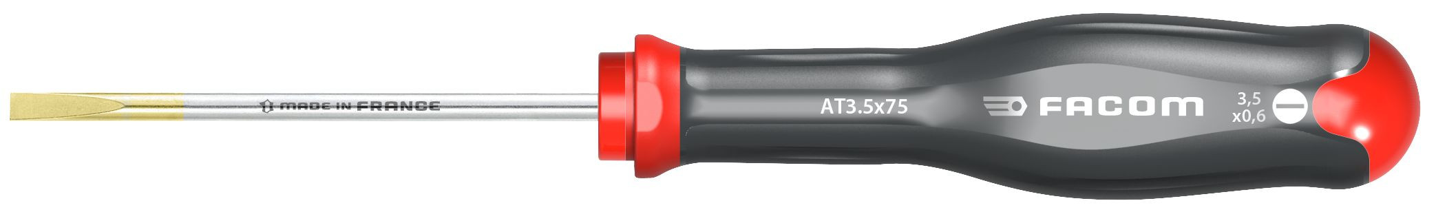 Tournevis électricien plat 3.5, L.75 mm FACOM