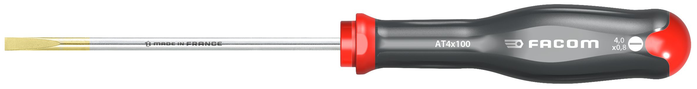 Tournevis électricien plat 4, L.100 mm FACOM