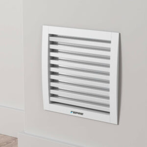 Grille d'aeration aluminium vernis, L.17 x l.17 cm
