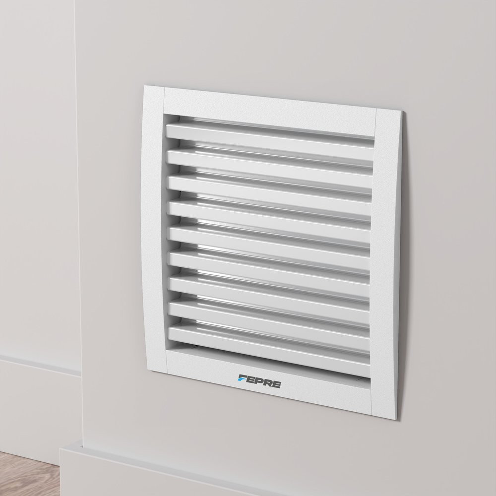Grille d'aeration aluminium vernis, L.17 x l.17 cm