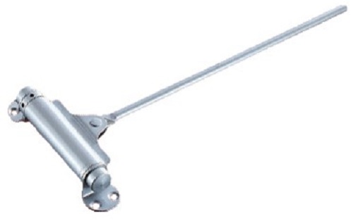 Ferme-porte mécanique à tige Tirex modèle n°54 galet simple pour porte 80 kg finition argent GROOM 154101U
