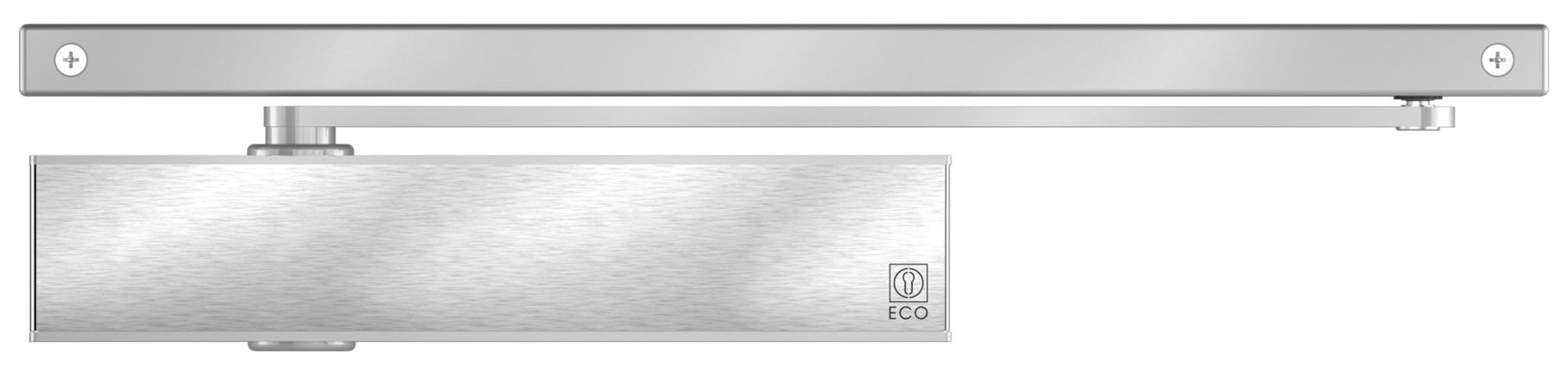 Ferme porte TS 41 avec bras glissière B finition argent ECO SCHULTE 5030011743